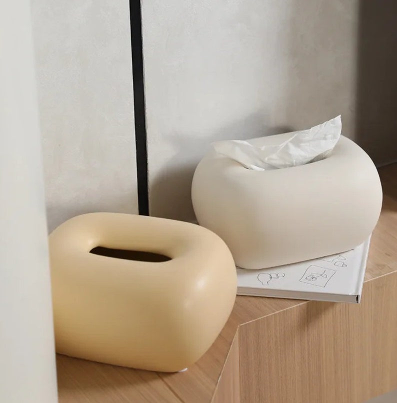 Ceramic round Corner Tissue Box image 2