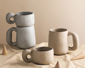 Retro Style Stoneware Mug