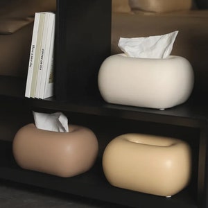 Ceramic round Corner Tissue Box image 1