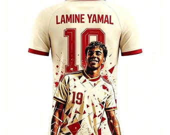 Spain Yamal #10 Jersey, Kids Soccer Jersey, Youth Football Shirt, Spain Football Tee, Boys Girls Fan Gift, Adult Soccer Jersey
