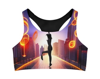 Sports bra top - Dancer - Seamless Sports Bra (AOP) - Designed by SternMusikTools