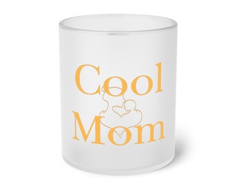 Frosted Glass Mug (11oz/325ml) - Mug with frosted glass finish - Mother's Day Mug - "Cool Mom" by SternMusikArt