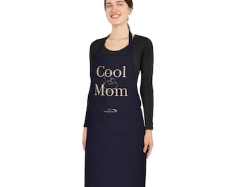 Cotton Apron - Mothers Day - Mother's Day Apron "Cool Mom" by SternMusikArt