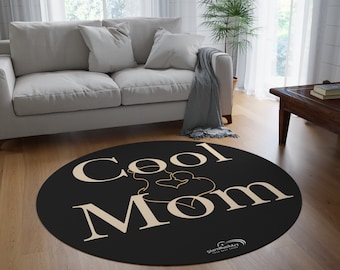 Round Rug - Round Carpet - Living Room Carpet - "Cool Mom" by SternMusikArt