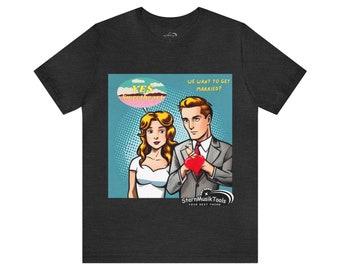 T-Shirt - Heiratsantrag - Future Mrs. and Mr. proposal before maried - Unisex Jersey Short Sleeve Tee - Designed by SternMusikTools