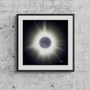 2024 Total Solar Eclipse Fine Art Print (Earthshine)