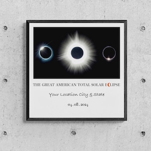 2024 Total Solar Eclipse Fine Art Panorama Print (PERSONALIZED)