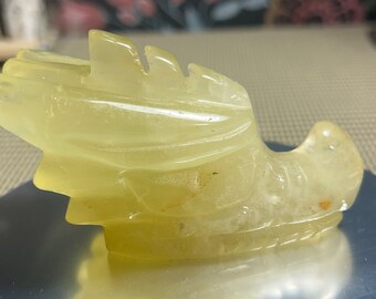 Citrine dragon head ( bigger carving