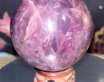 Lavender Rose quartz sphere