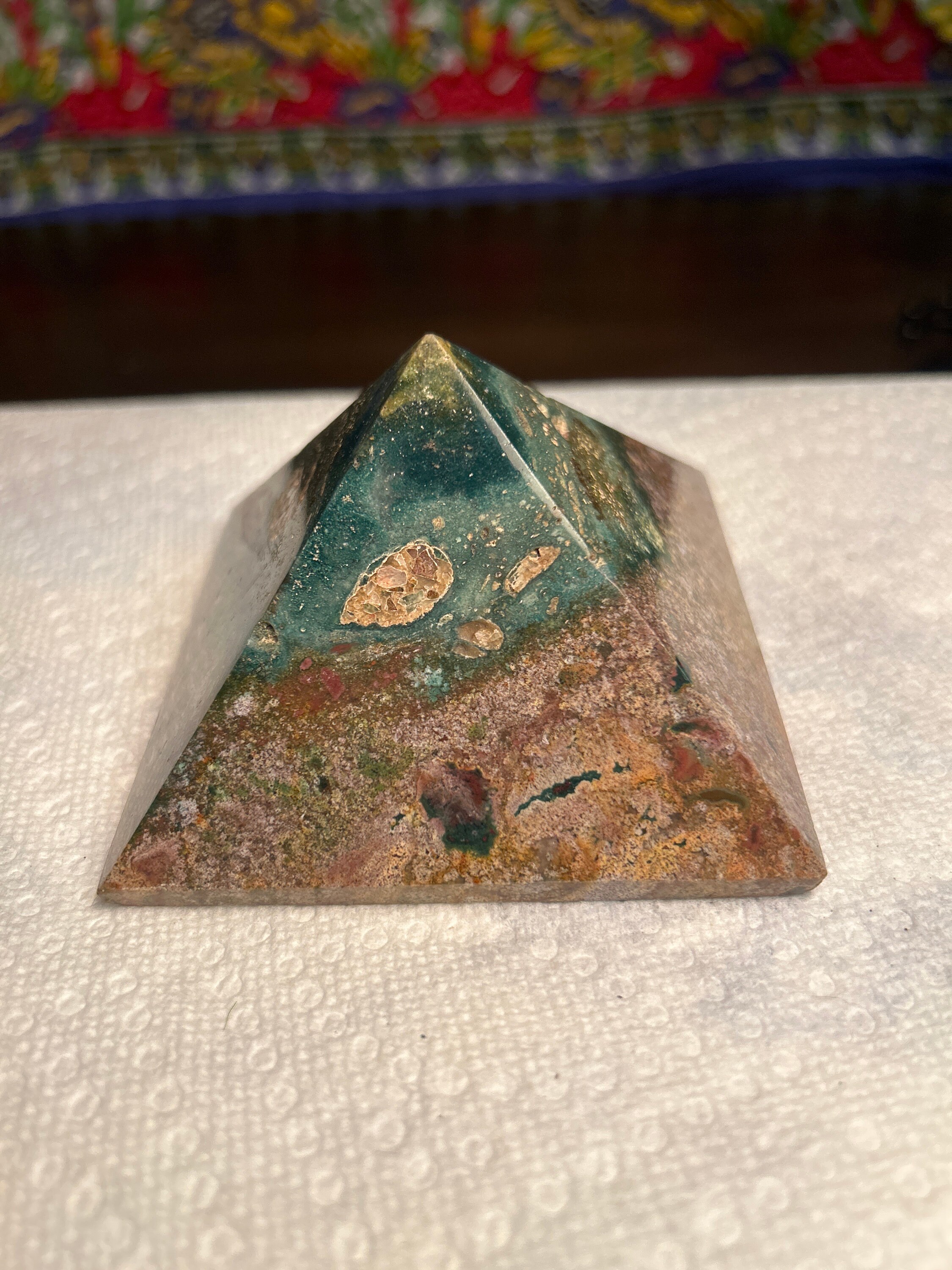 オーシャンジャスパー ピラミッド HQ Ocean Jasper Pyramid - Etsy