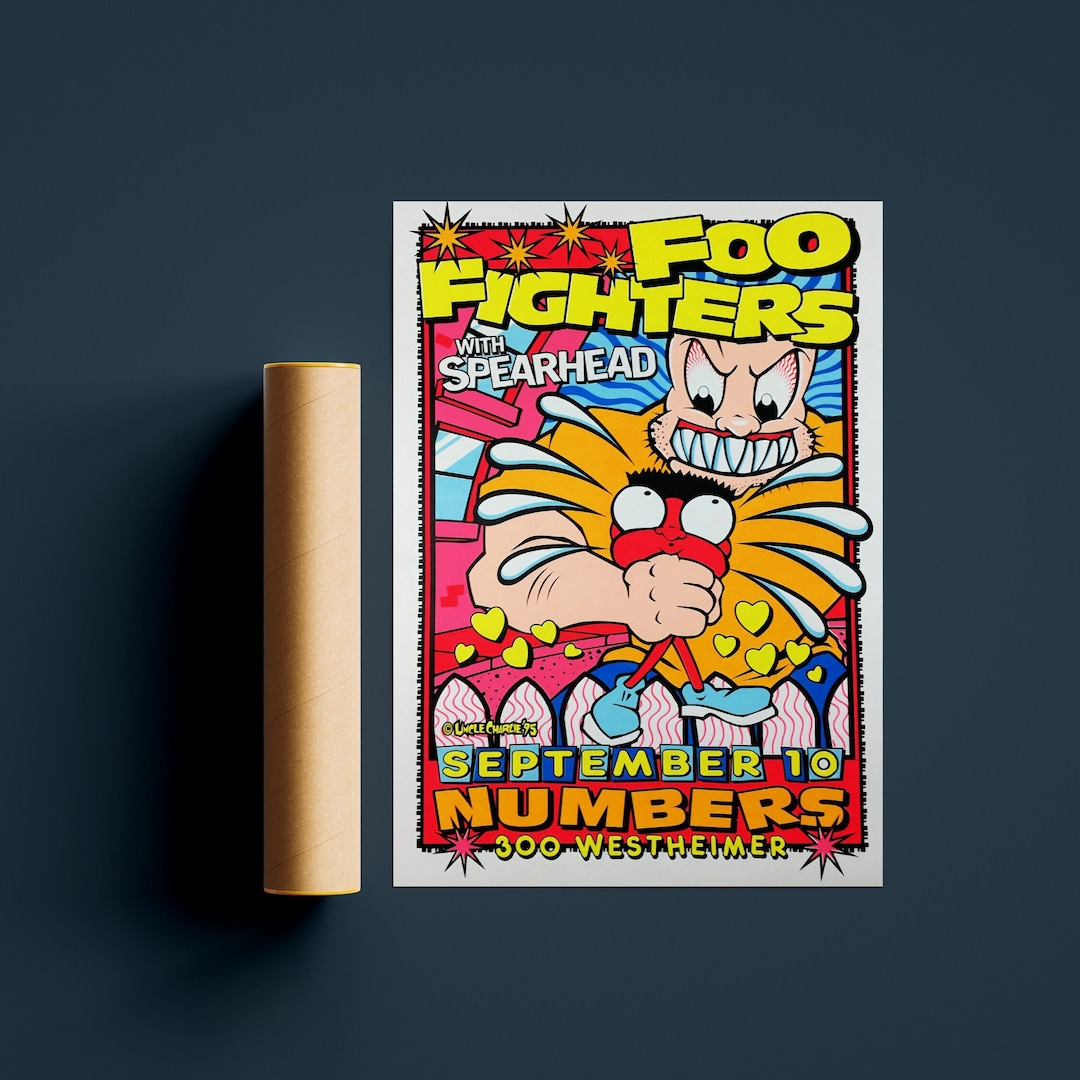 Foo Fighters Poster Foo Fighters Concert Poster High Etsy