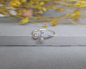 Adjustable Open Ring ,Minimalist Ring, 925 Sterling Silver ,Handmade Jewelry