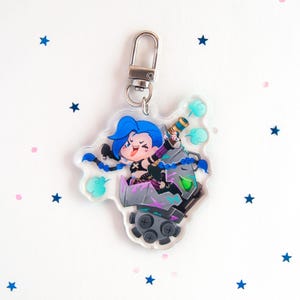 Arcane keychain | Jinx charm | Video game keychain | animation charm | Lol | Jinx Powder | League of Legends | Game