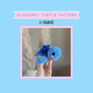 Patrón de crochet de tortuga de arándanos Amigurumi Fácil y rápido Apto para principiantes Animal de peluche DIY