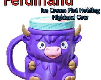 Highland Porte-pinte à Glace En Forme De Vache Des Highlands, Support