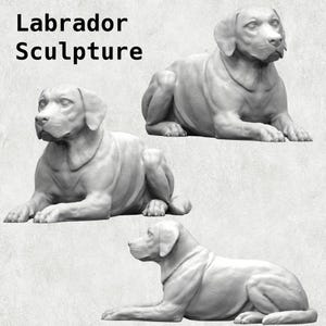 Labrador Retriever Sitting Figurine - 3D Printed Personalized Dog Memorial Gift - Unique Keepsake for Dog Lovers - Custom Pet Decoration