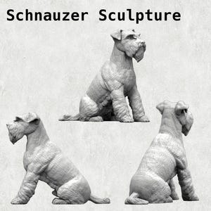 Schnauzer Dog 3D Print Model - Elegant Dog Statue for Home and Garden Decor - Unique Schnauzer Gift for Dog Lovers, and Pet Owners