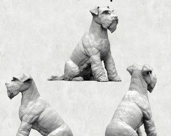 Schnauzer Dog 3D Print Model - Elegant Dog Statue for Home and Garden Decor - Unique Schnauzer Gift for Dog Lovers, and Pet Owners