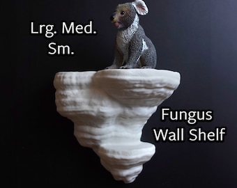 Organic Shape Fungus Mushroom Wall Shelf Decor: A Floating Shelf Display Perfect for Succulents in Apartment or Cottagecore Settings