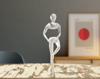 NOBODY - BALANCE: Harmony in Stillness - A CollectiCraft Designed Abstract Figurine & Meditation Statue for Desk Display Yoga Studio Gift