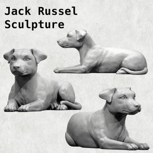Realistisch Jack Russell-beeldje - 3D-geprint hondensculptuur voor huisdiergedenktekens, huisdecoratie en unieke cadeaus voor hondenliefhebbers