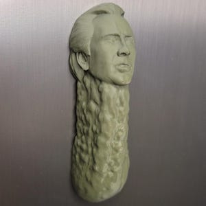 Picolas Cage Fridge Magnet - Funny 3D Nicolas Cage Refrigerator Magnet - Unique Gag Gift Idea - Quirky Home Decor - White Elephant Gift