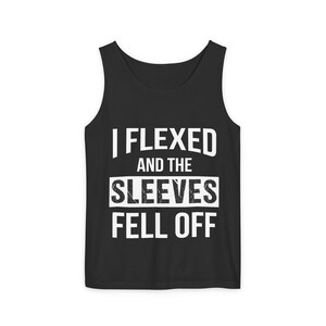 Unisex Flexed Tank Top  Motivational Workout Top, Gym Apparel, Summer Essential, Fitness Gift, Casual Wear