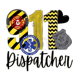 911 Dispatcher PNG | Emergency Dispatcher Digital Download | First Responder PNG for Sublimation, Stickers, Shirts