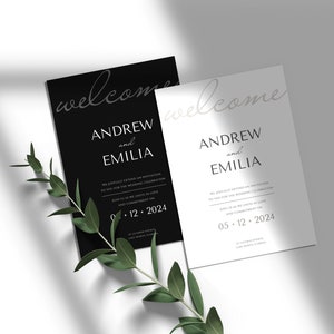 Minnimalist Wedding Invitation Canva Wedding Template Digital Wedding Invitation Wedding Invitation Castimaizeble image 1