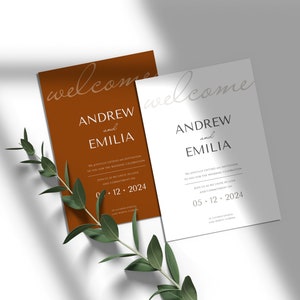 Minnimalist Wedding Invitation Canva Wedding Template Digital Wedding Invitation Wedding Invitation Castimaizeble image 3