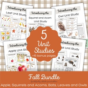 FALL Einheitsstudie, Lebenszyklus, Anatomie, Naturstudie, Wissenschaft, Handschrift, Herbst Arbeitsblätter, Herbst, Homeschool, Montessori, SOFORTIGER DOWNLOAD