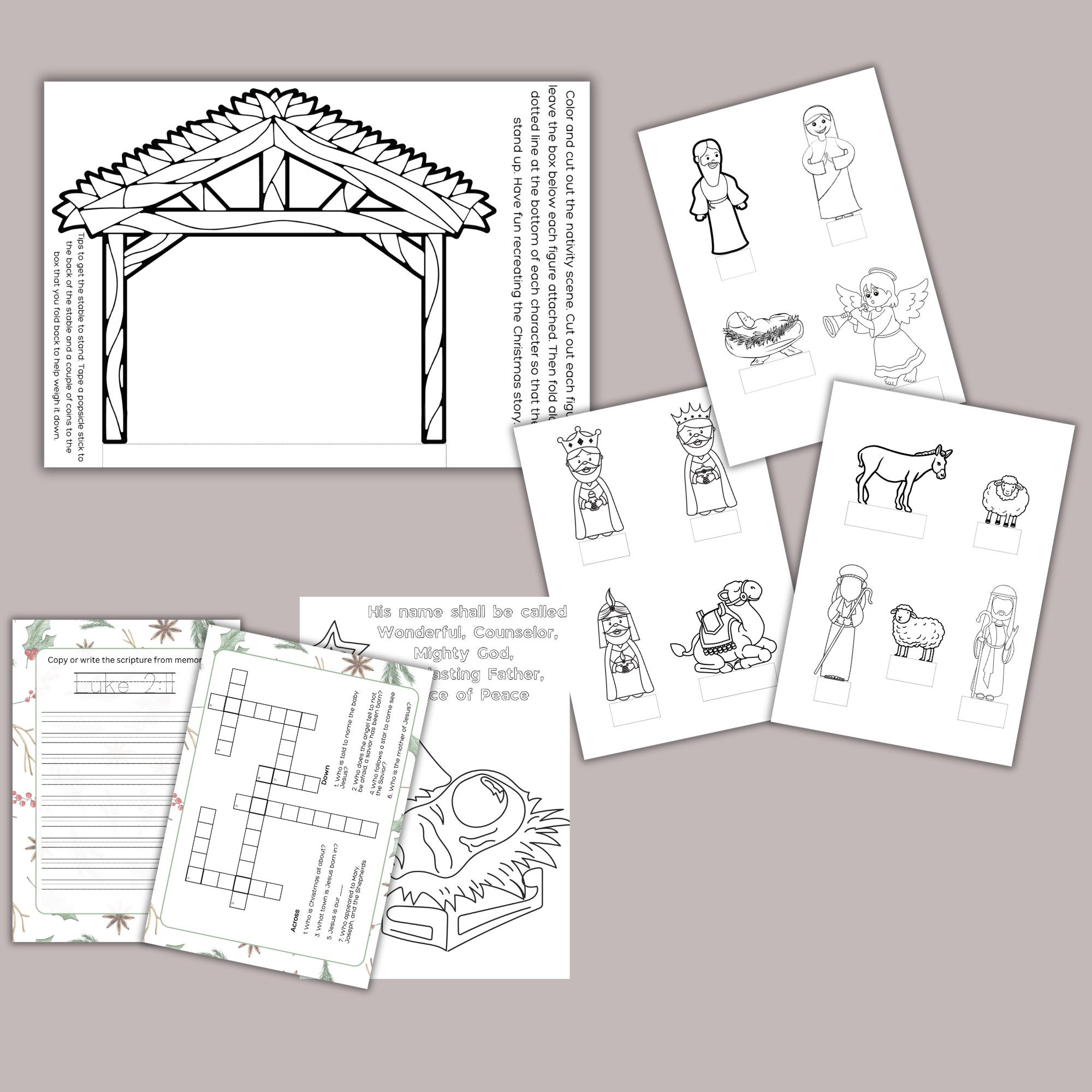 NATIVITY Unit Study, Jesus Birth Story, Homeschool Printable