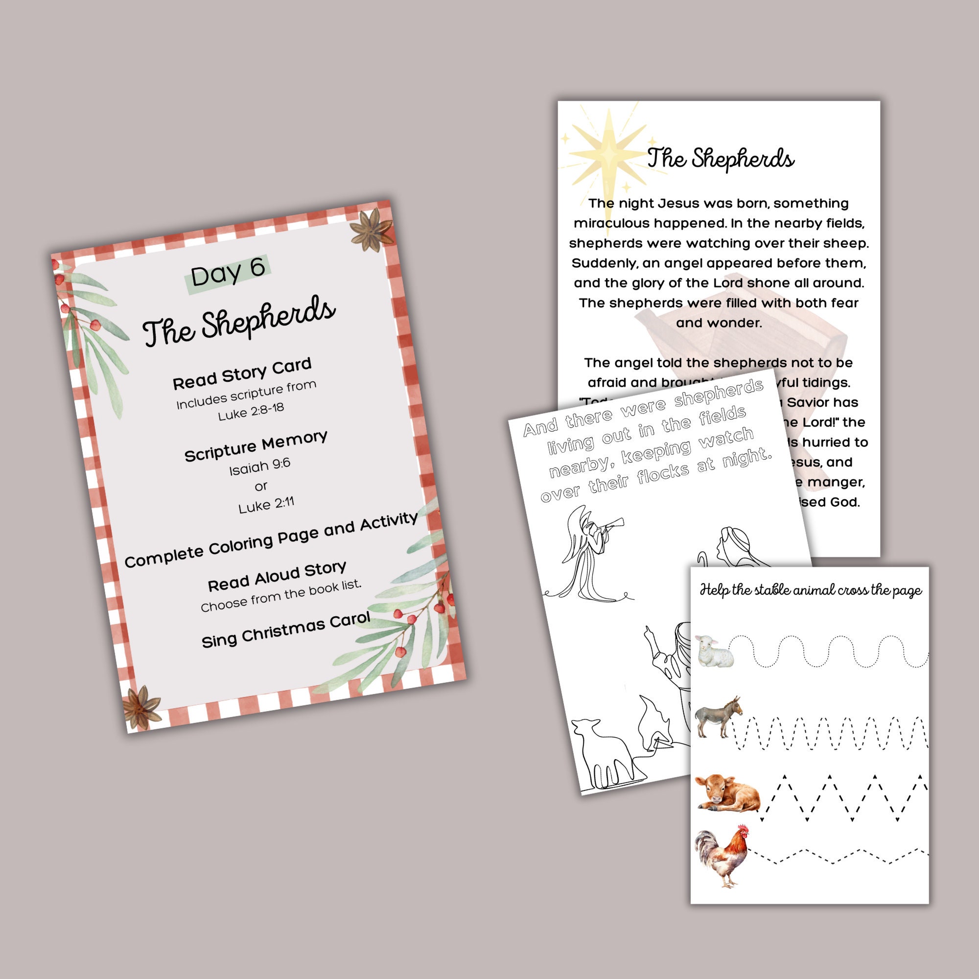 NATIVITY Unit Study, Jesus Birth Story, Homeschool Printable