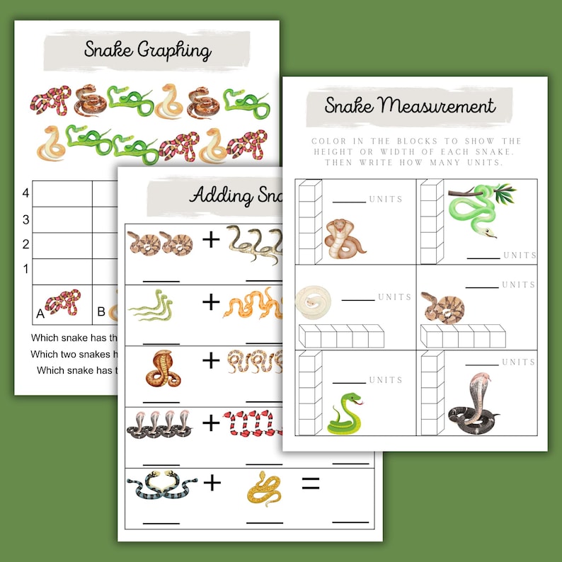 SNAKES Mini Unit Study, Frog Anatomy , Handwriting, Printable ...