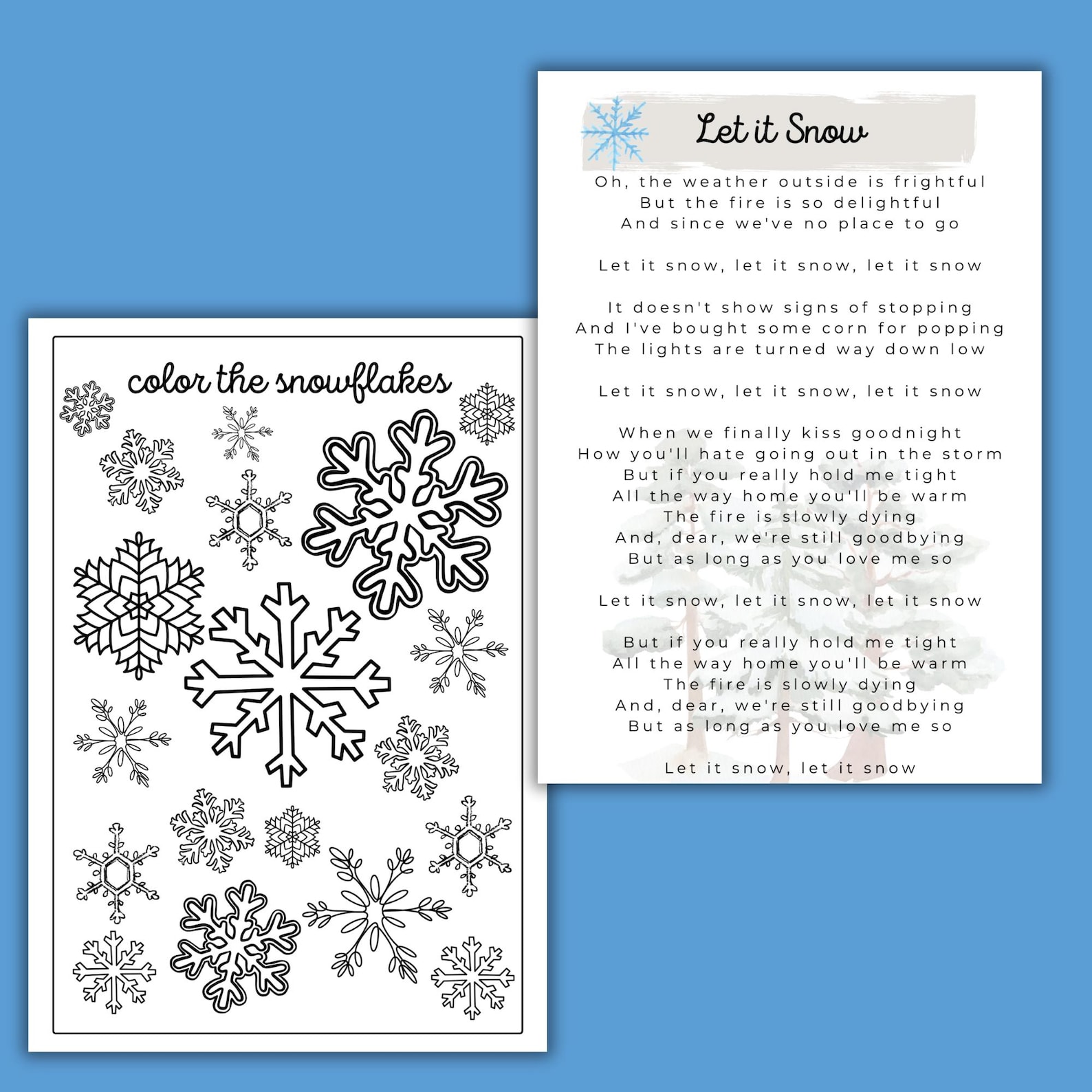 SNOWFLAKE Mini Unit Study, Christmas Printable Worksheets, Homeschool ...