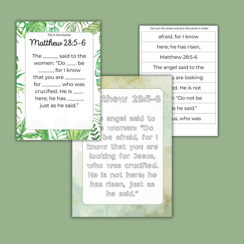 EASTER Unit Study, Passover, Homeschool Printable, Vocabulary, Handwriting, Montessori, Resurrection, Palm Sunday, Hosanna, INSTANT DOWNLOAD image 9