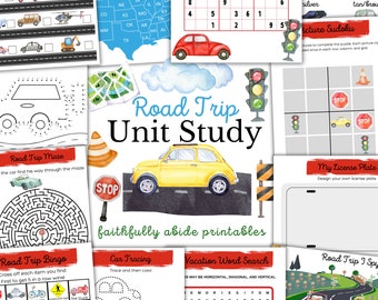 ROAD TRIP Activity Pack, Kids Road Trip Games Printable, Family Road Trip Scavenger Hunt, Car Games,  Road Trip Journal, NSTANT download