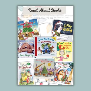 K&ouml;nnte beinhalten: Eine Collage von Kinderbuchumschl&auml;gen mit Weihnachtsmotiven. Die Umschl&auml;ge beinhalten Titel wie "Night Night Angel", "Bear Stays Up for Christmas", "Little Blue Truck's Christmas", "Construction Site: Merry and Bright", "I Am Cindy-Lou Who" und "Merry Christmas Mom and Dad".