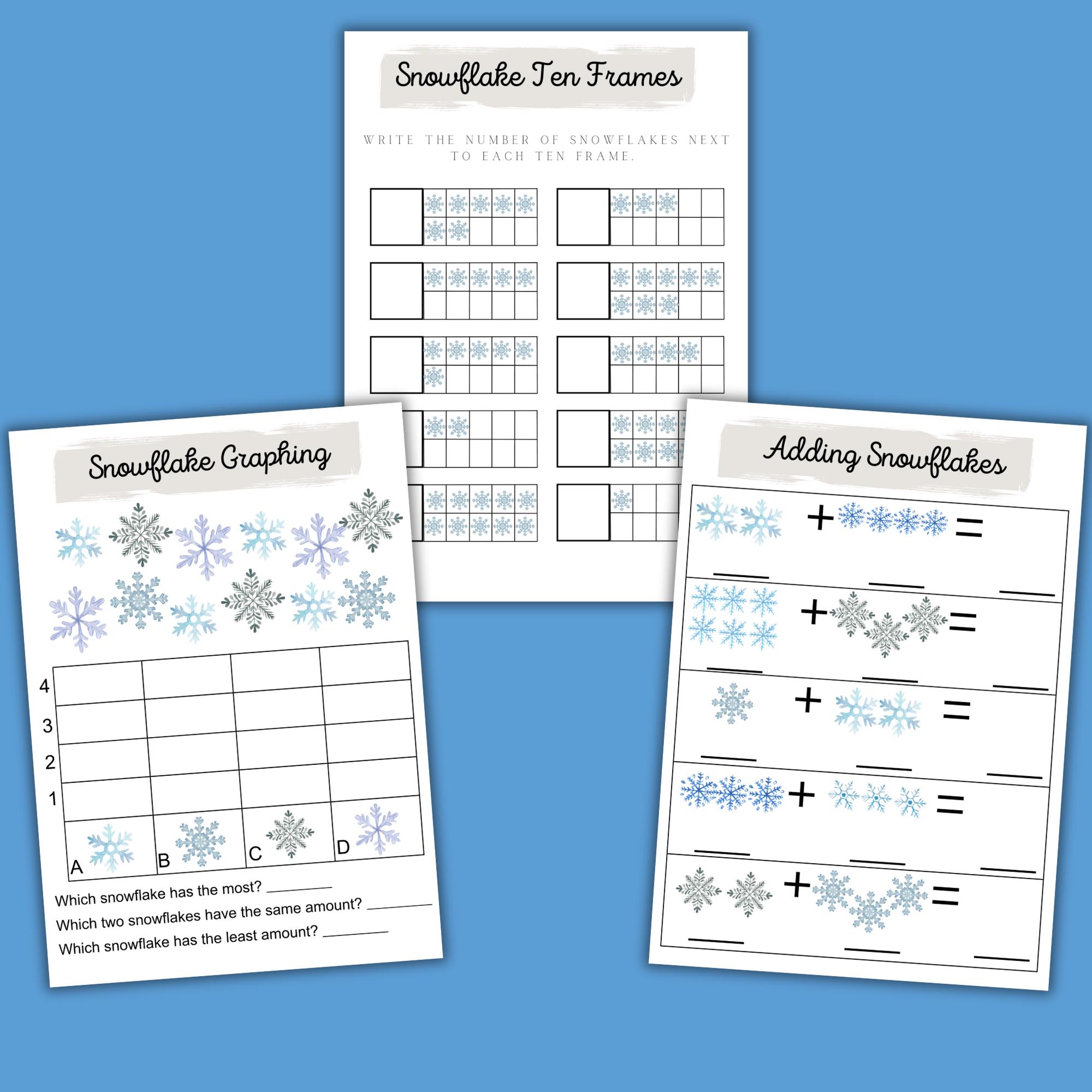 SNOWFLAKE Mini Unit Study, Christmas Printable Worksheets, Homeschool ...