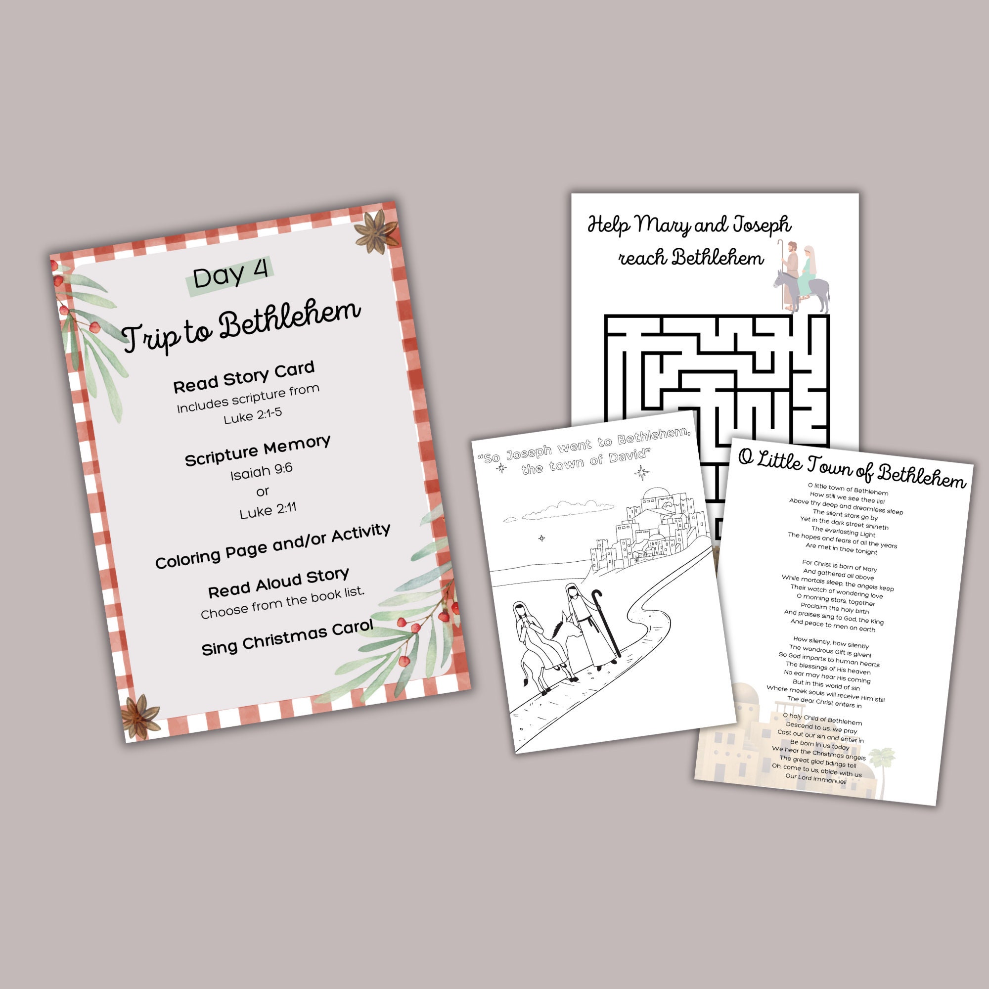 NATIVITY Unit Study, Jesus Birth Story, Homeschool Printable