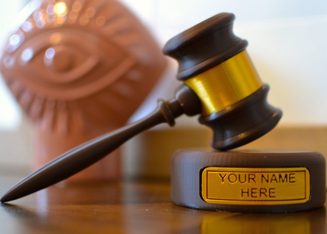 Judge Hammer for Law Student Gift Custom Office Decor Gavel for Future