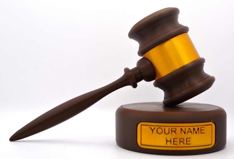 Judge Hammer for Law Student Gift Custom Office Decor Gavel for Future