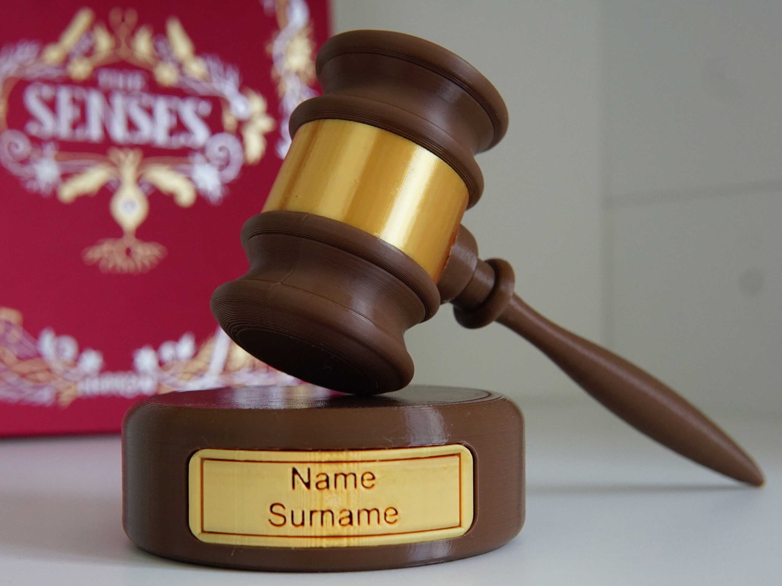 Judge Hammer for Law Student Gift Custom Office Decor Gavel for Future