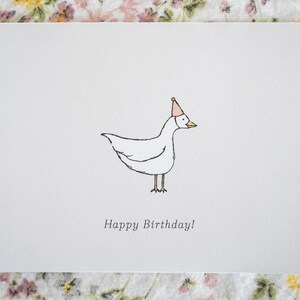 Silly Goose Birthday Card: Party Hat Goose, Blank Inside - Etsy