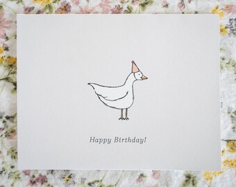 Goose Card Silly Goose Blank Card Funny Birthday Card Mom Happy Birthday Friend Card Happy Birthday Card