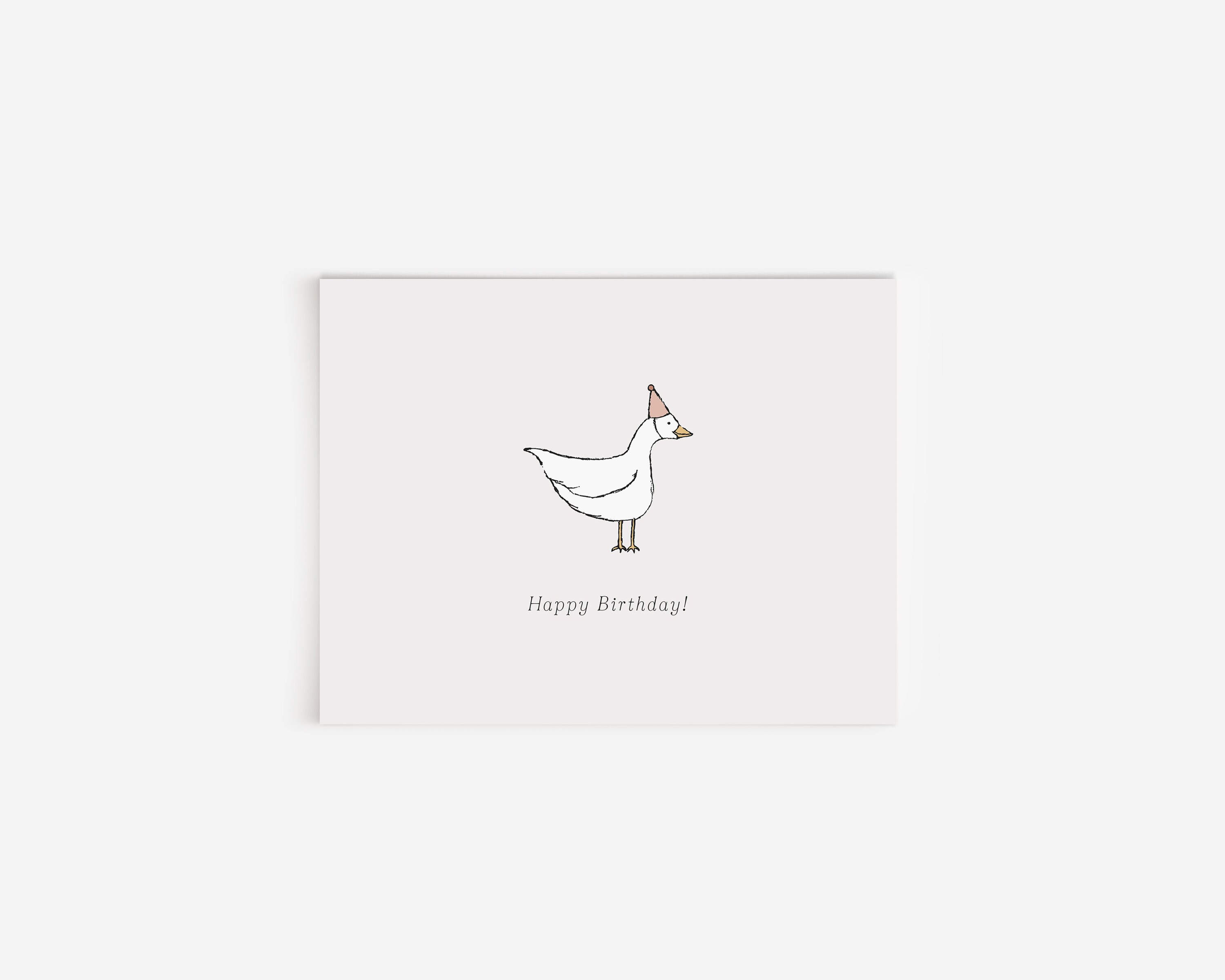 Silly Goose Birthday Card: Party Hat Goose, Blank Inside - Etsy