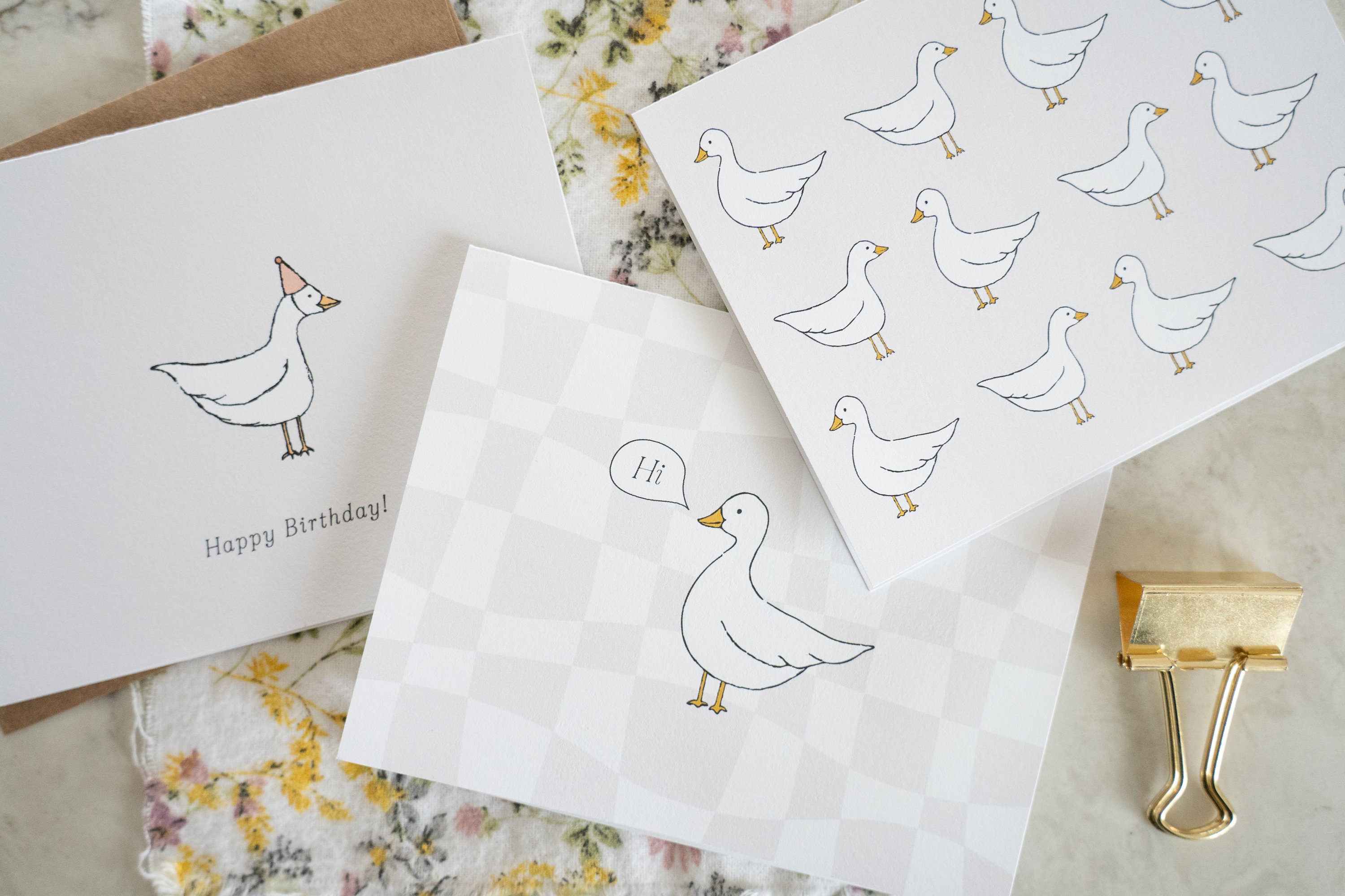 Silly Goose Birthday Card: Party Hat Goose, Blank Inside - Etsy