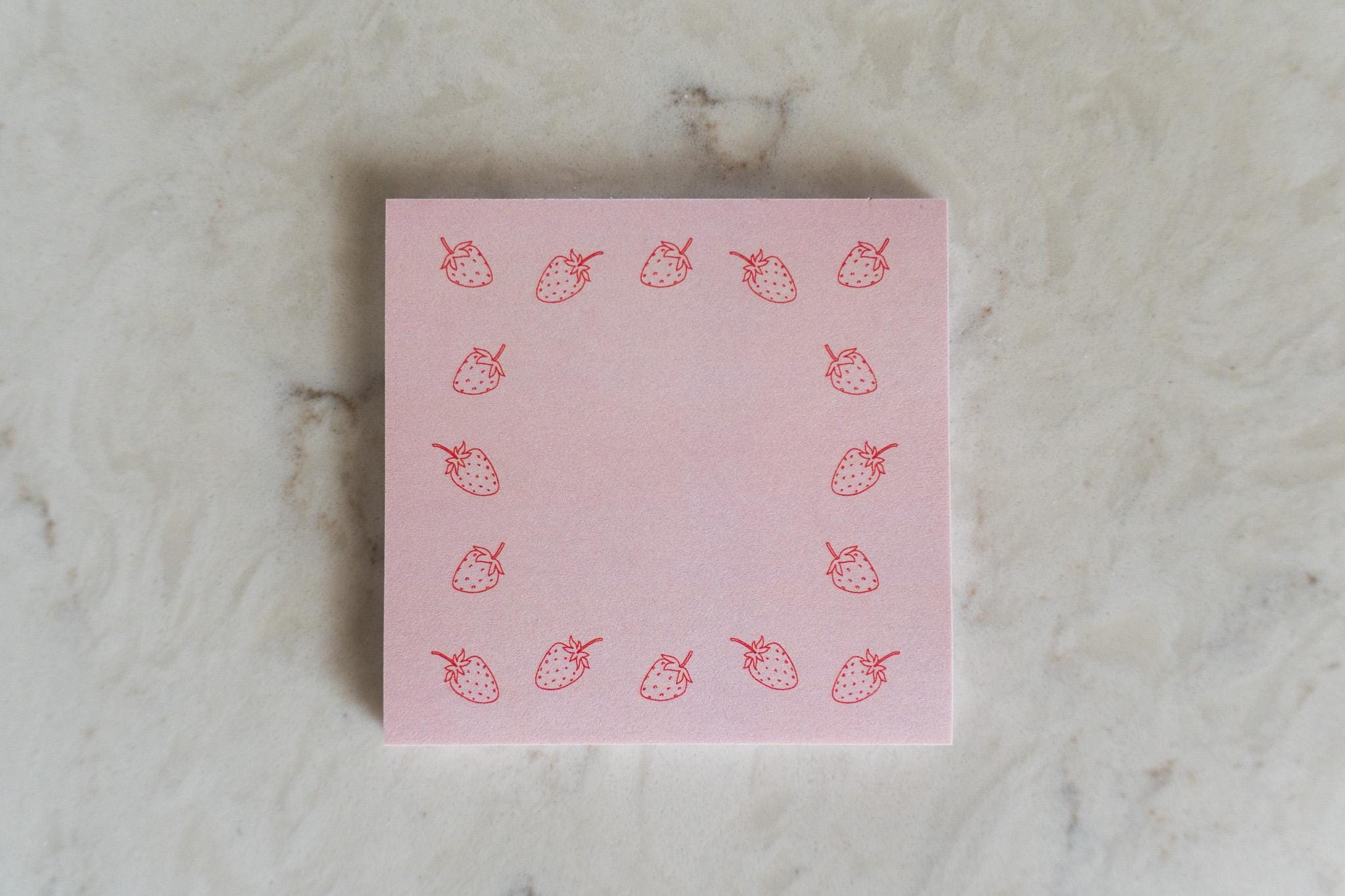 Strawberry Post It Notes Set of 2 Valentines Gift for Friend Cute Post ...