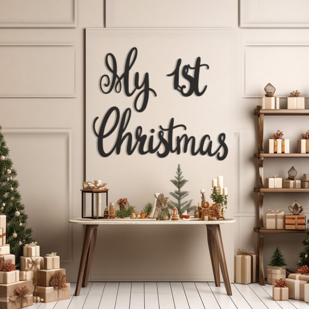Christmas Wall Art Winter Design Metal Wall Decor My First Etsy