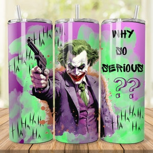 20oz skinny tumbler design for sublimation. Crazy villain